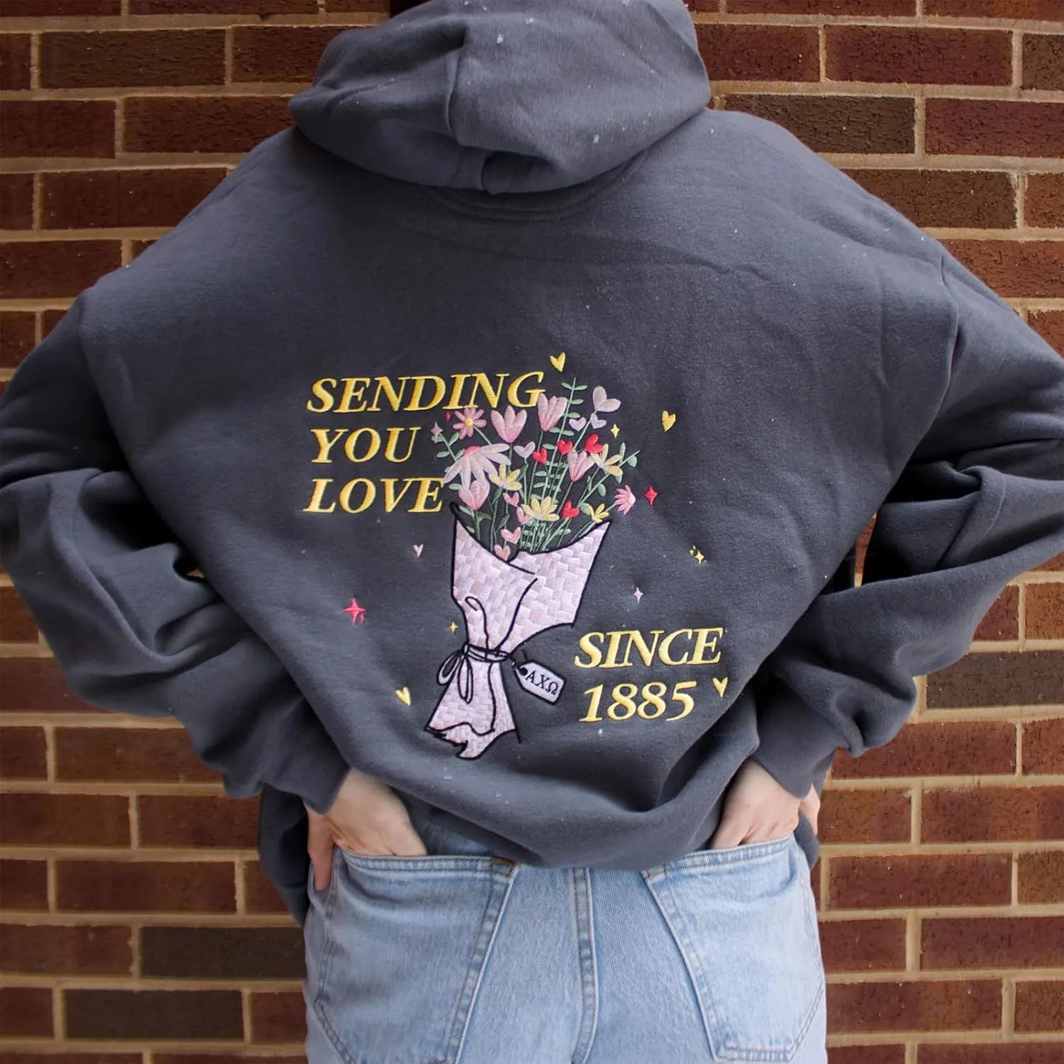 Meiweileya Womens Y2k Oversized Graphic Flower Printed Preppy Hoodies Palm Letter Aesthetics Jacket