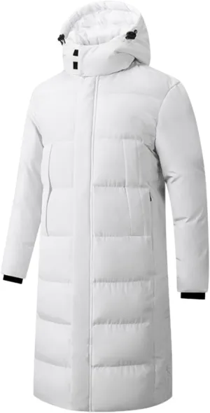 Men's Autumn And Winter Leisure Zip Pocket Hat Large Size Cotton Padded Jacket Coat Top Blouse Men Long Coats