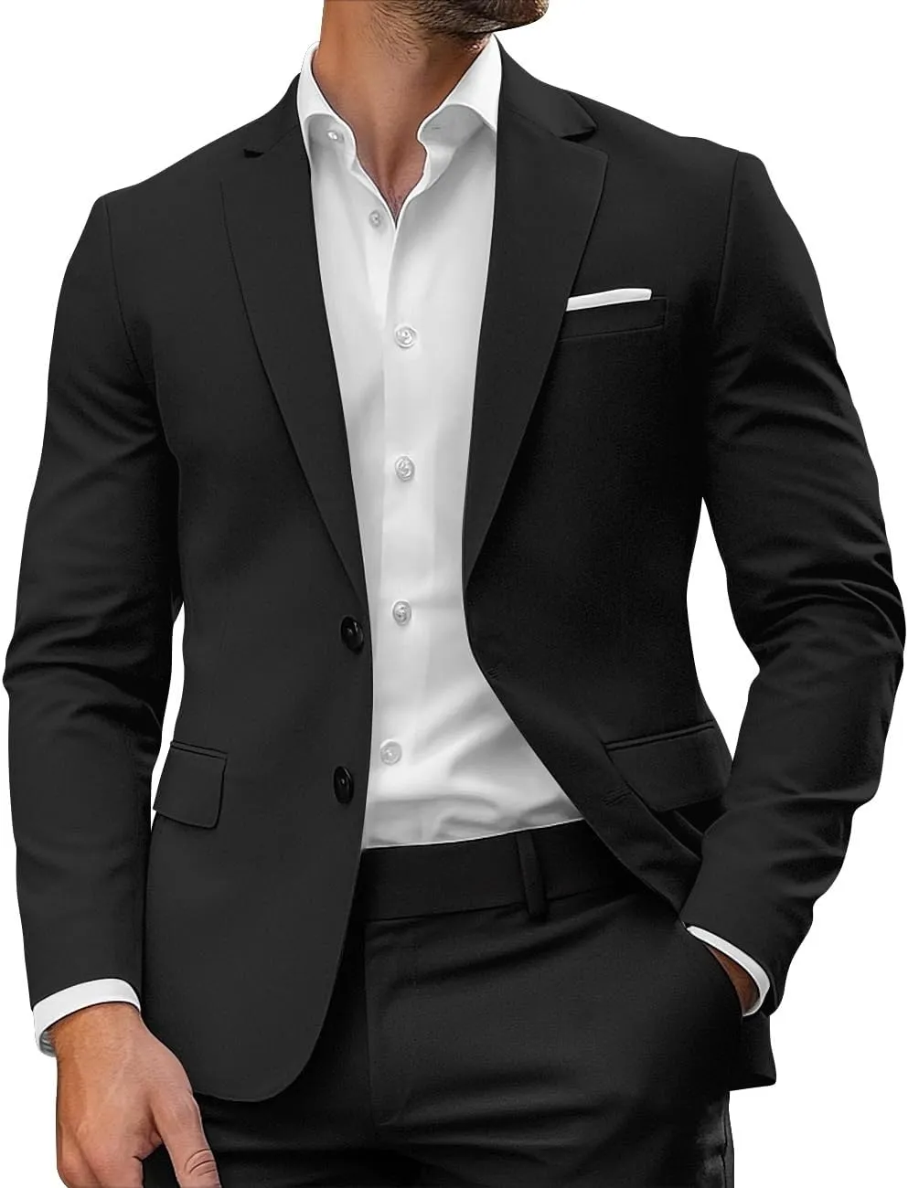 Mens Blazer Casual Sport Coats for Men Slim Fit Two Button Lightweight Suit Jacket for Business Wedding Prom