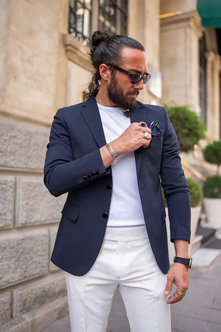 Mens Blazer Casual Sport Coats for Men Slim Fit Two Button Lightweight Suit Jacket for Business Wedding Prom