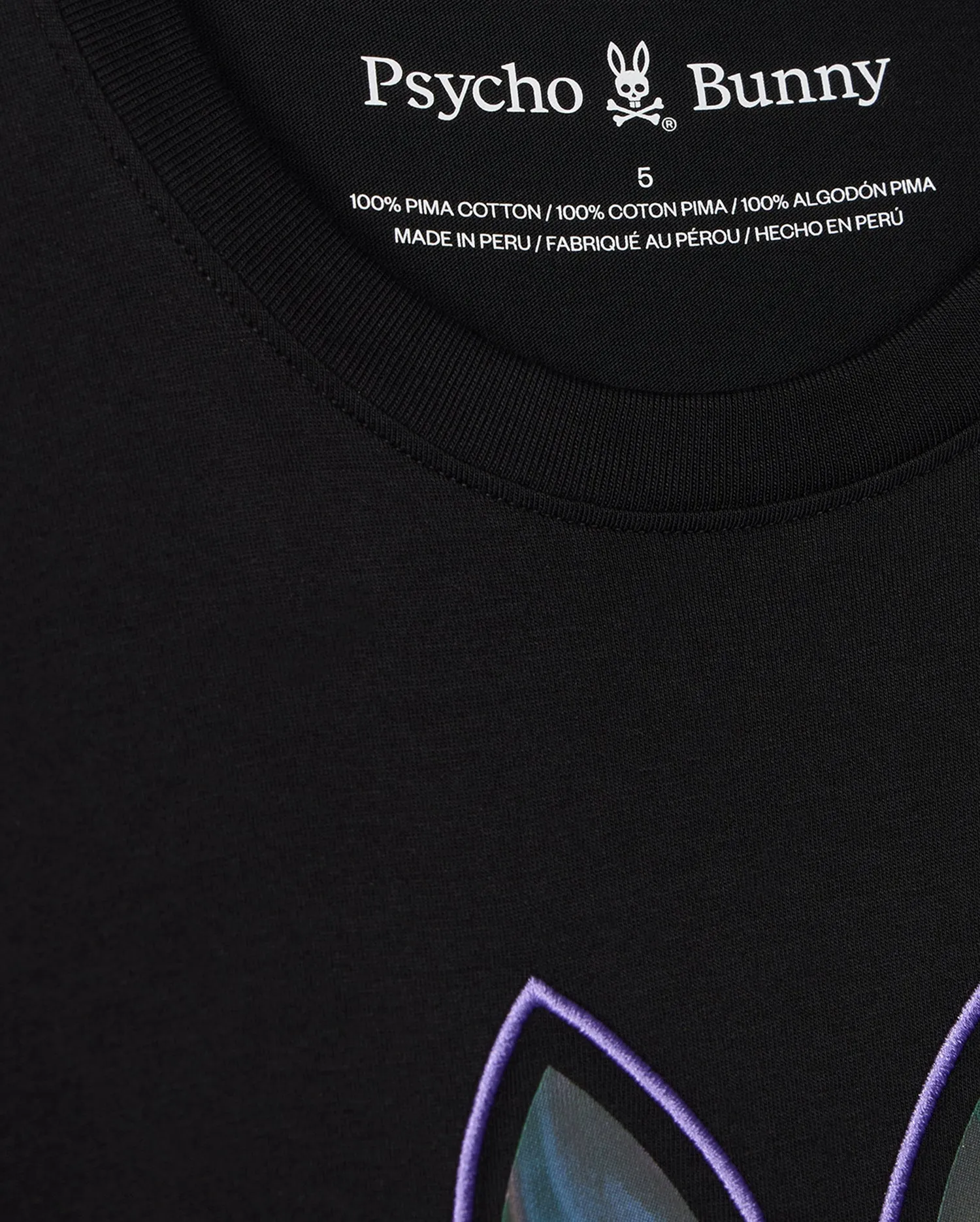 Men's Psycho Bunny LNGBDG Graphic Tee Black