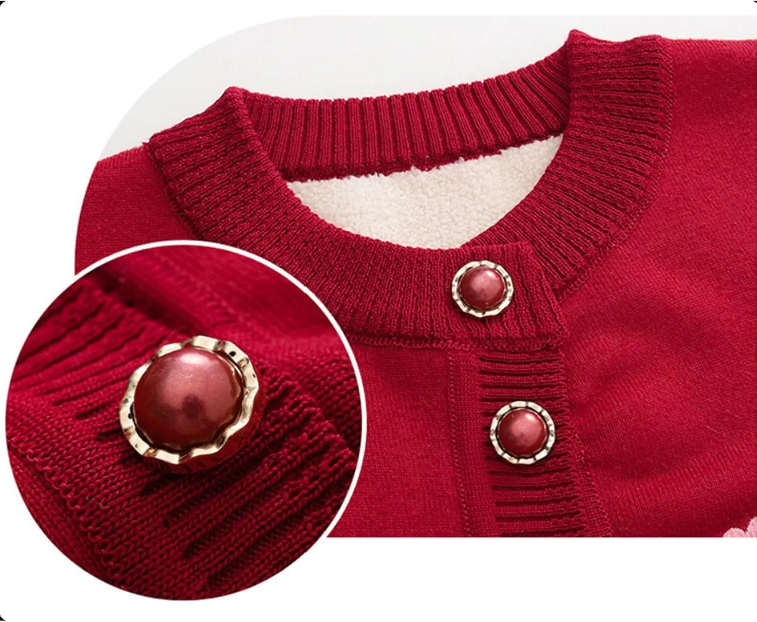Middle-Aged Elderly Women Cardigans Knitted Sweater Long Sleeve Tops Seniors Ladies Grandma Thick Velvet Top Jacket