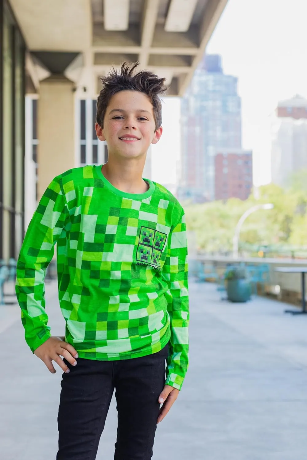 Minecraft 2 Pack Long Sleeve T-Shirts Little Kid to Big Kid Sizes (4-18-20)