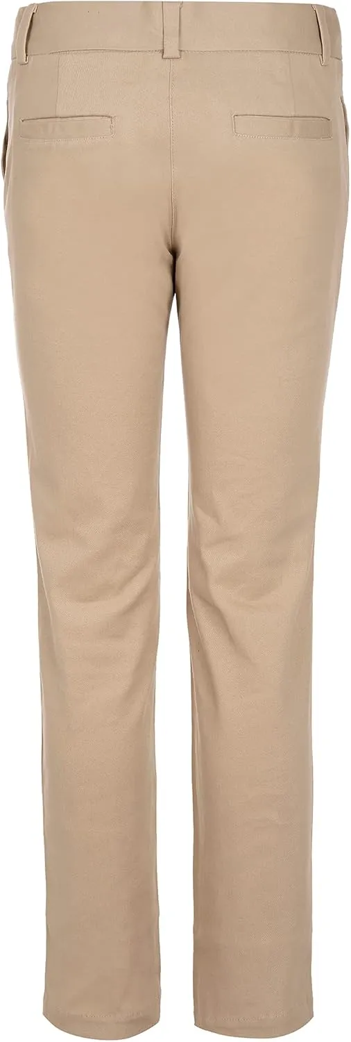 Nautica Girls' Toddler School Uniform Twill Skinny Pants, Comfortable Stretch Material, Wrinkle & Fade Resistant