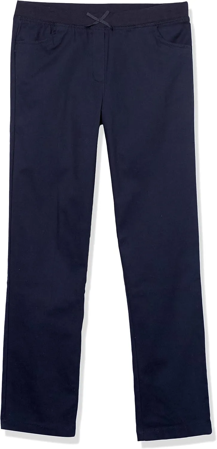 Nautica Girls' Toddler School Uniform Twill Skinny Pants, Comfortable Stretch Material, Wrinkle & Fade Resistant