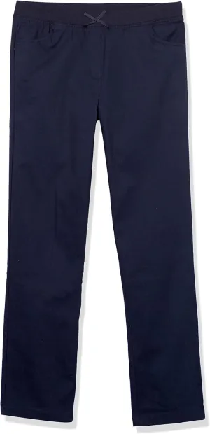 Nautica Girls' Toddler School Uniform Twill Skinny Pants, Comfortable Stretch Material, Wrinkle & Fade Resistant