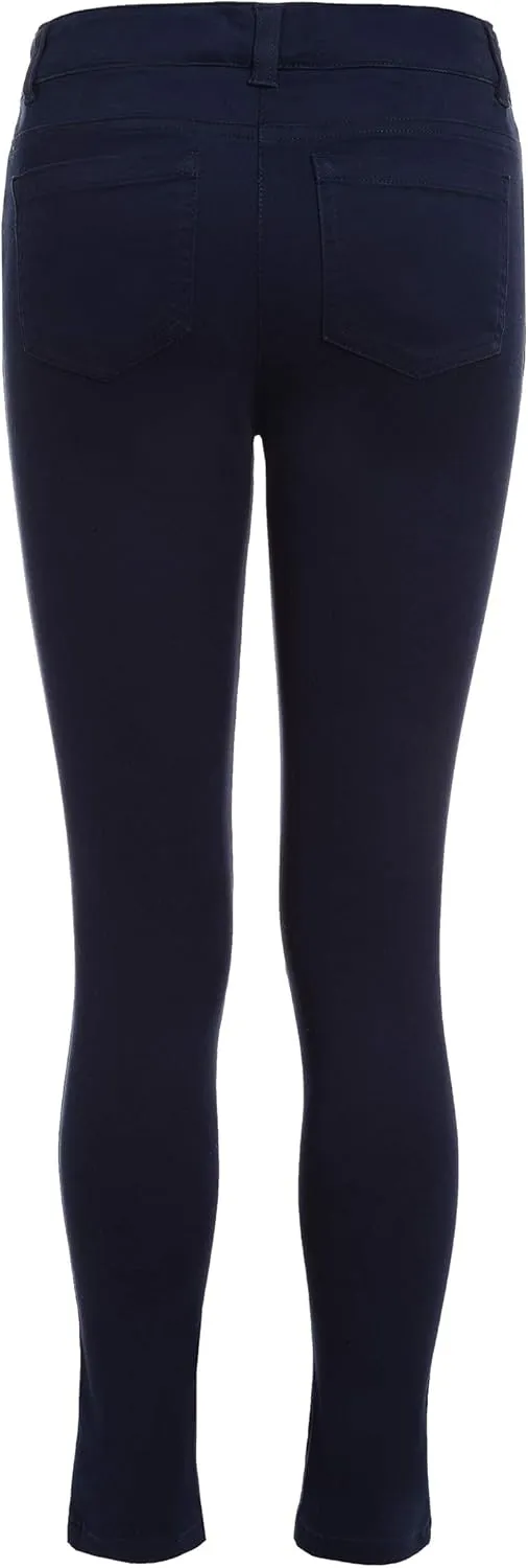 Nautica Girls' Toddler School Uniform Twill Skinny Pants, Comfortable Stretch Material, Wrinkle & Fade Resistant