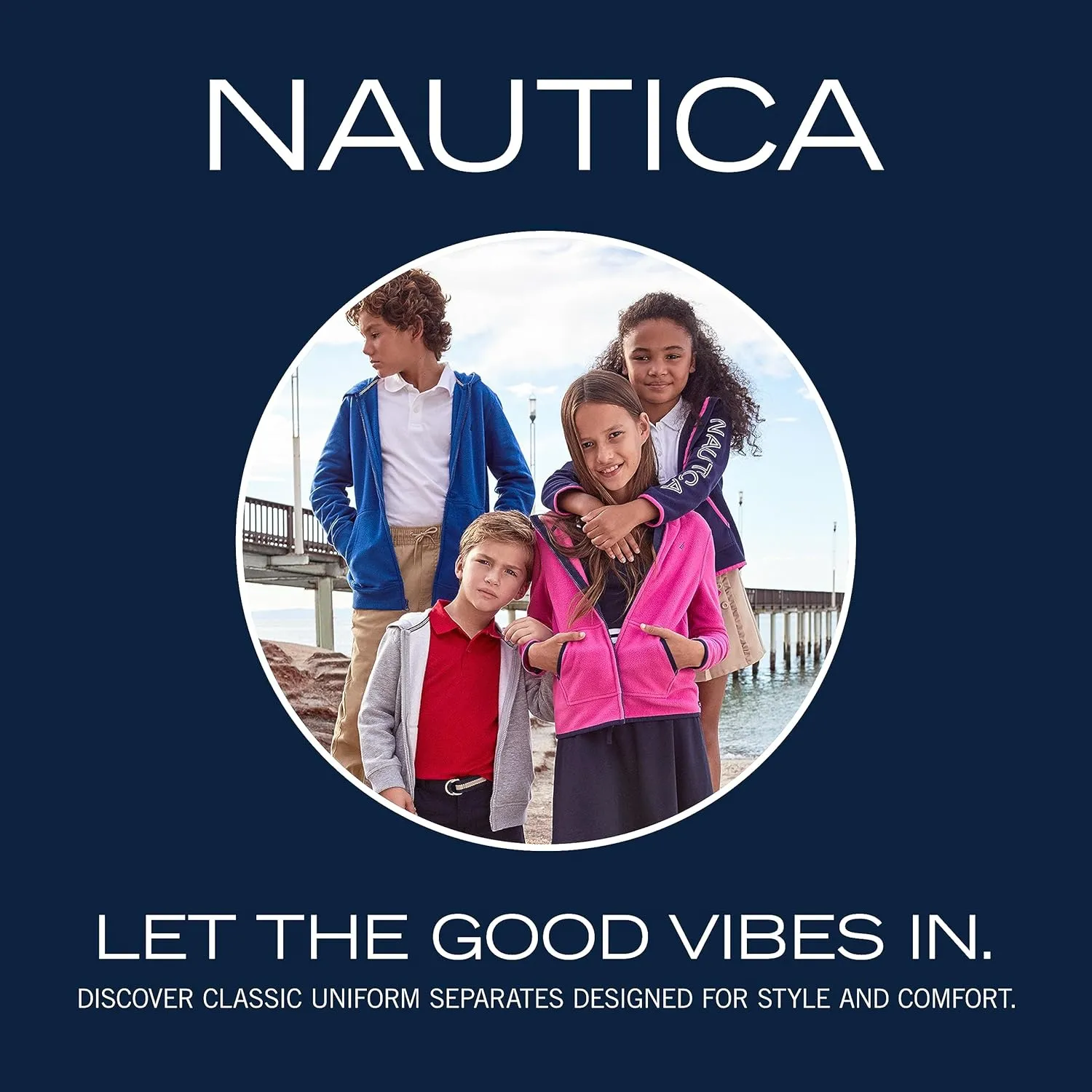 Nautica Girls' Toddler School Uniform Twill Skinny Pants, Comfortable Stretch Material, Wrinkle & Fade Resistant