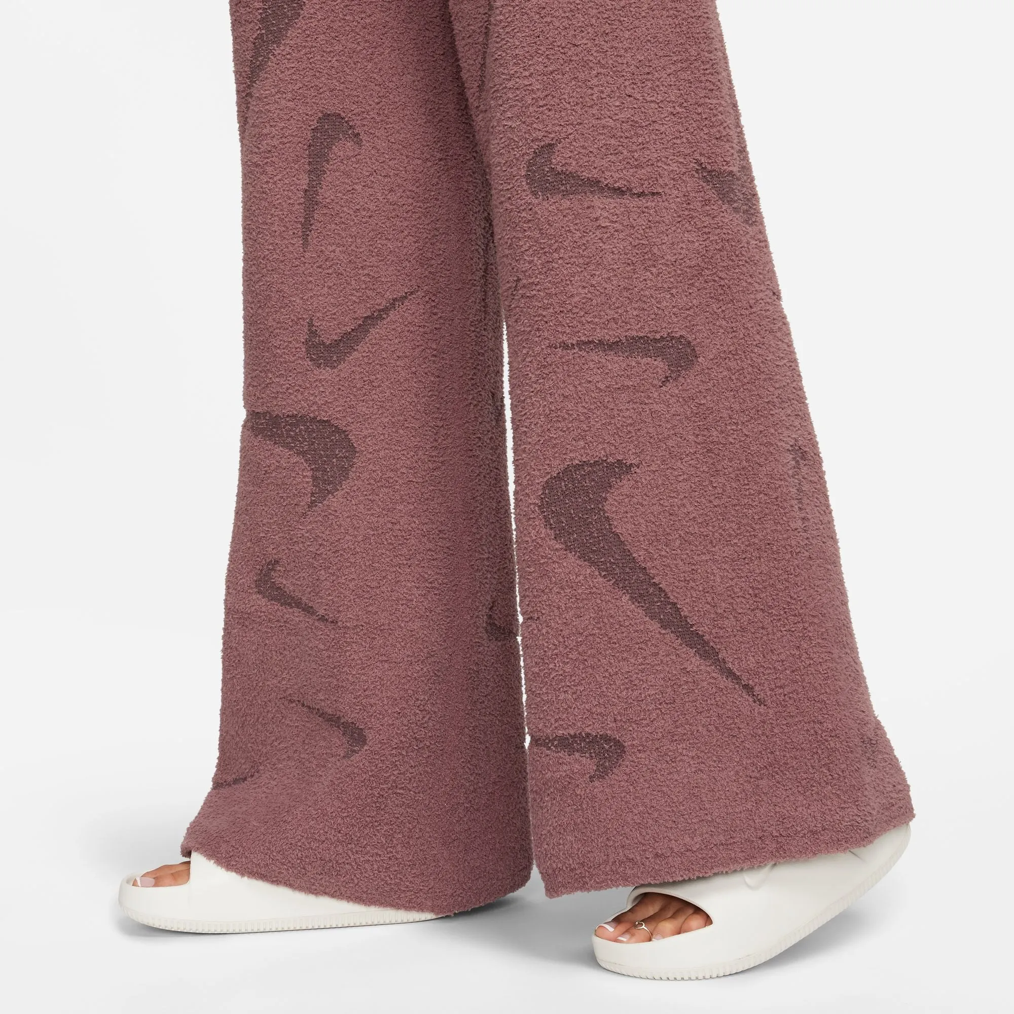 Nike - Women - Cozy Logo Printed Knit Sweatpant - Smokey Mauve/Plum Eclipse