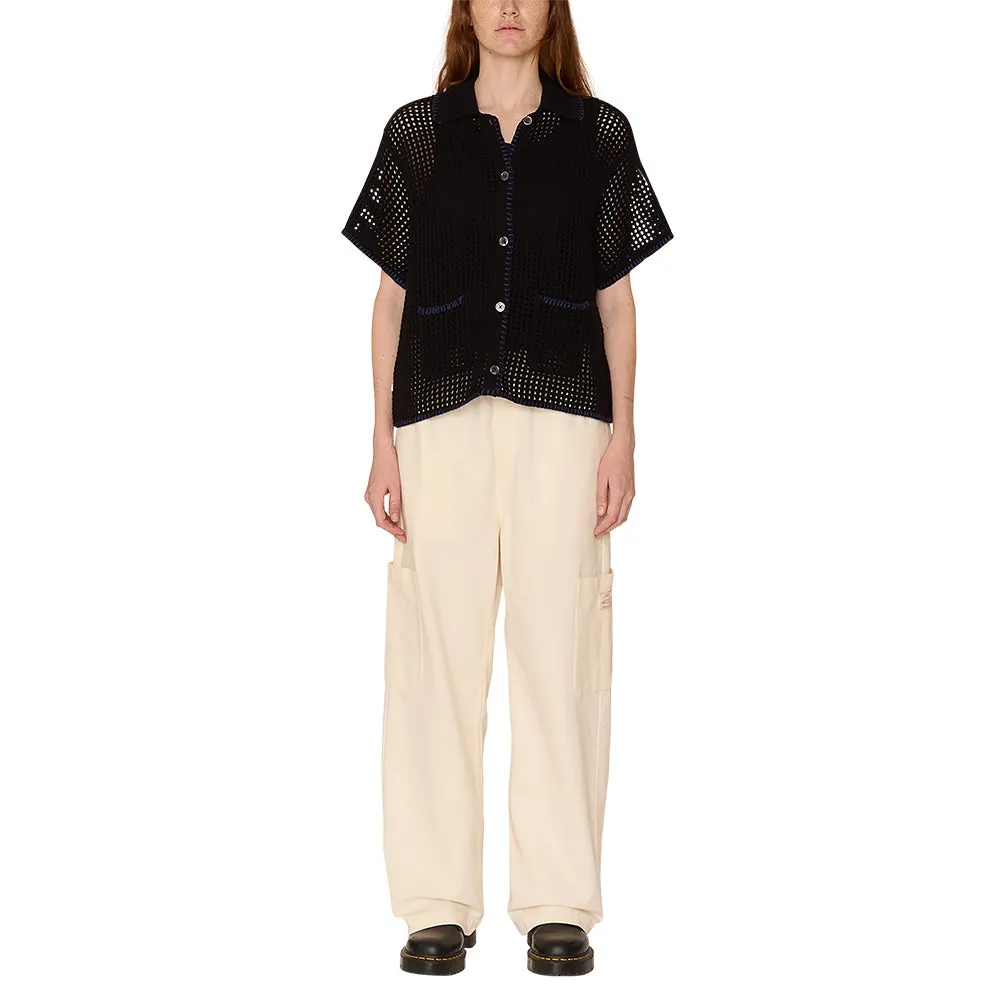 OBEY PILAR CROCHET SS // BLACK