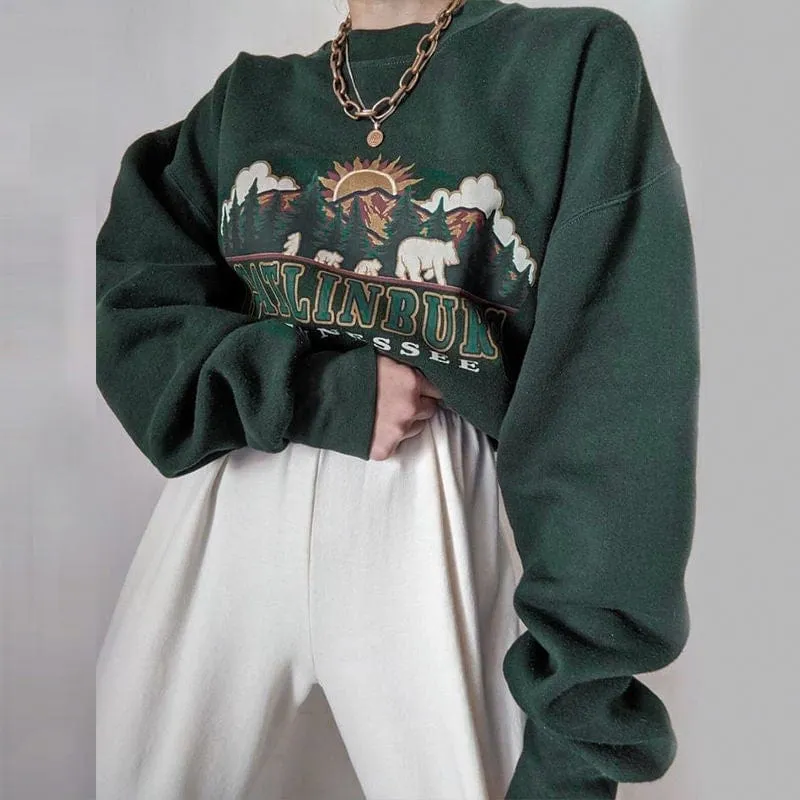 Oversized Green Vintage Sweater