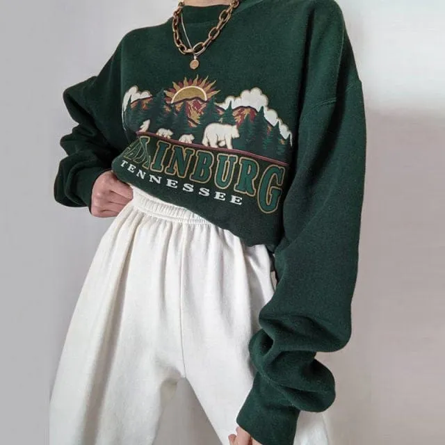 Oversized Green Vintage Sweater