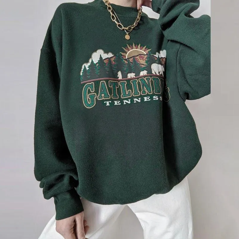 Oversized Green Vintage Sweater