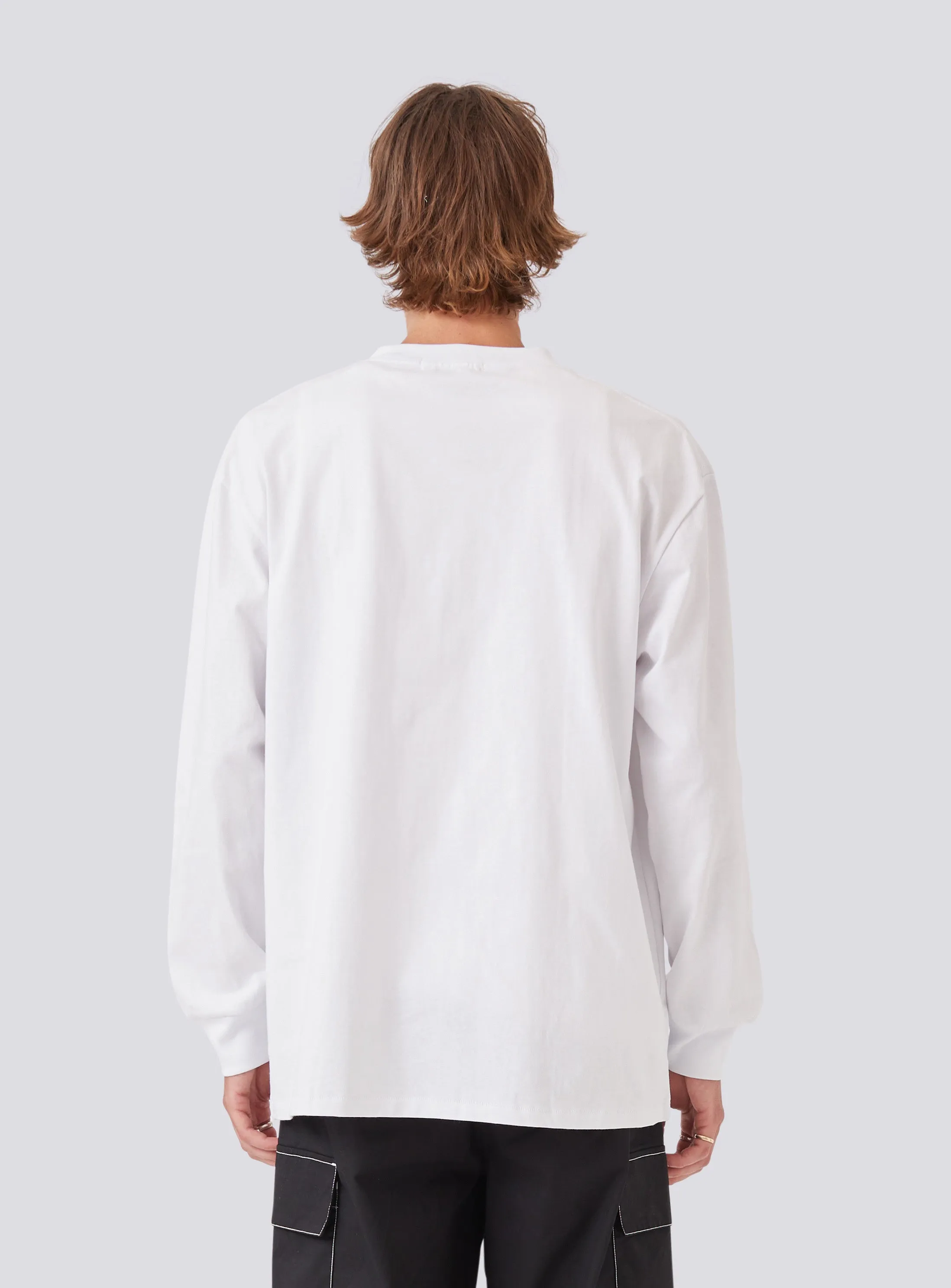 P-Leisure College LS Tee White
