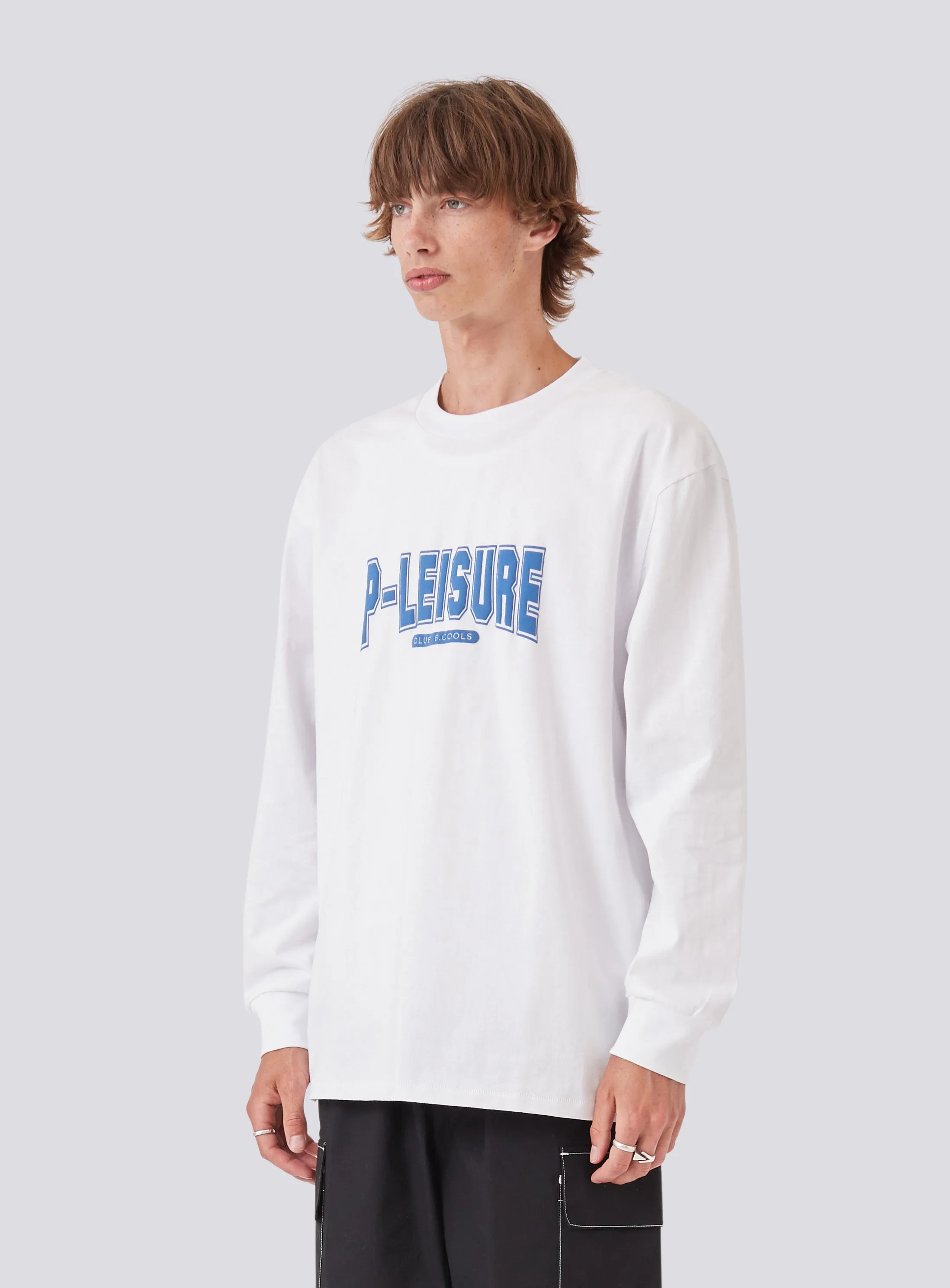 P-Leisure College LS Tee White