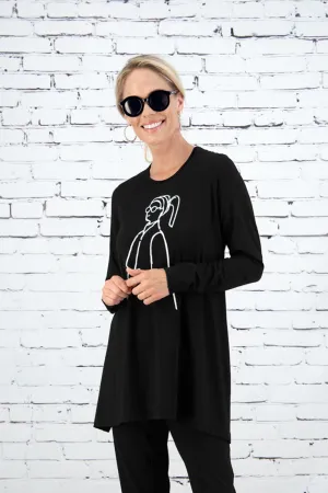 Paula Ryan Relaxed Swing Tunic With Print - Relaxed