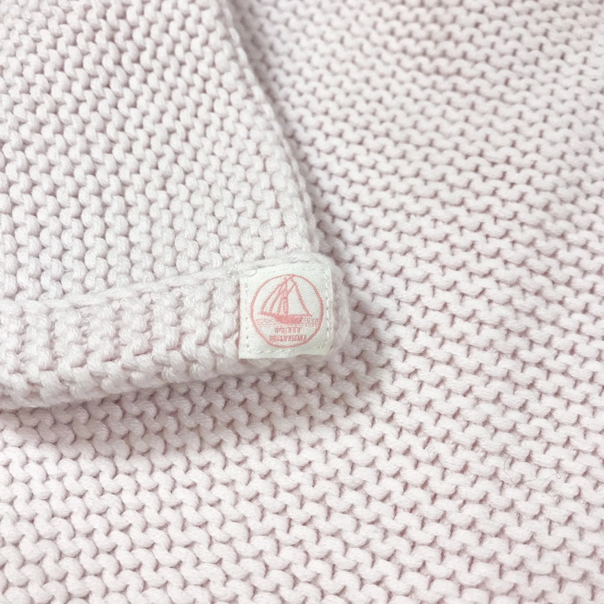 Petit Bateau soft rose heavy knit cardigan 12M/74