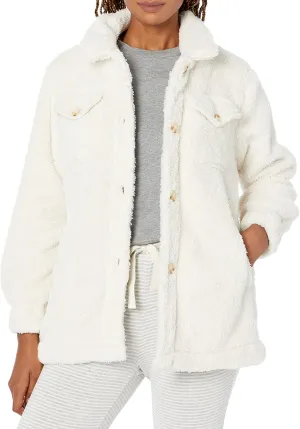 PJ Salvage womens Loungewear Cozy Shacket Jacket