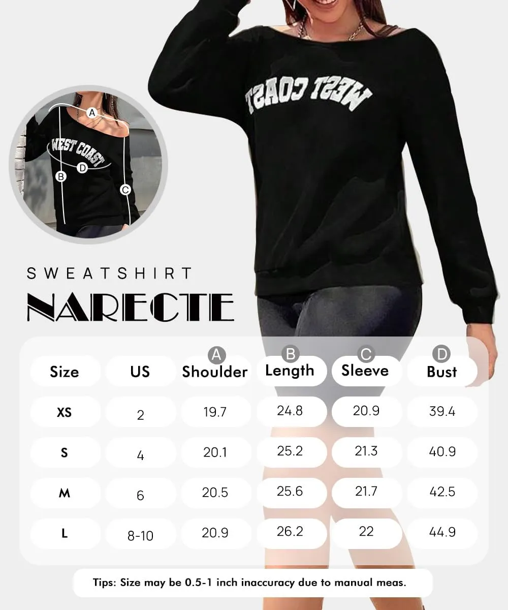 QUCH Womens Oversized Sweatshirt Off Shoulder Sweatshirt Casual Long Sleeve Pullover Sweatshirt Fall Sweaters Shirts Top