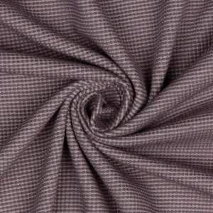 REMNANT 1 Metre - Knitted Cotton Waffle Fabric in Mauve