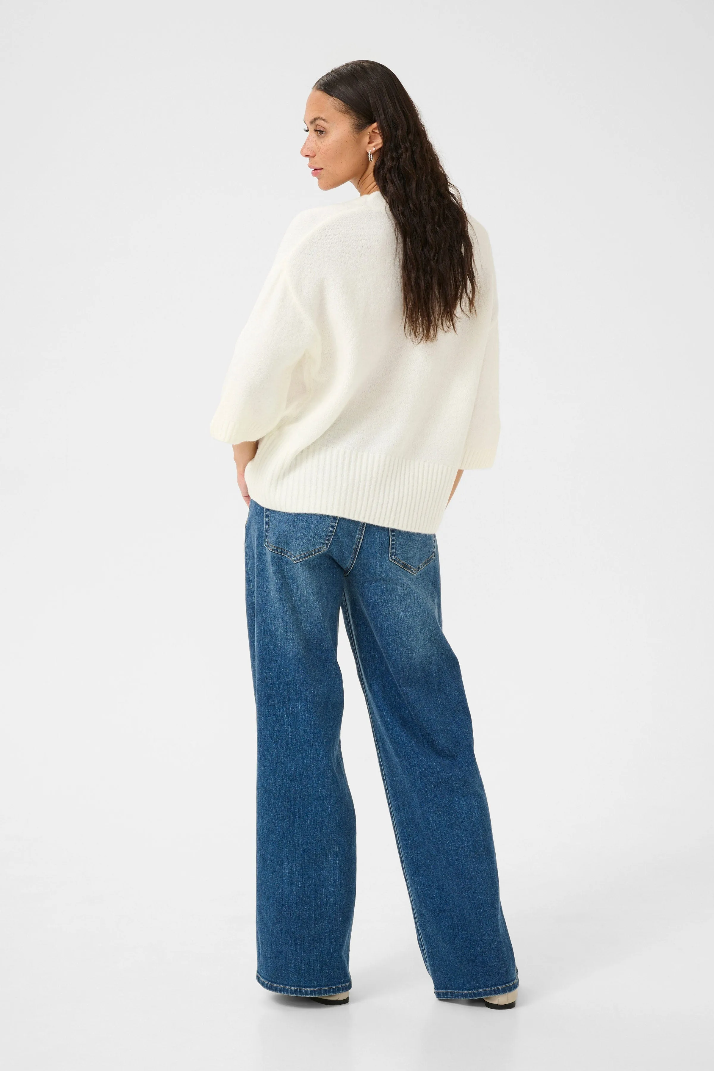 Rosie Flower Embellished Cardigan - Chalk