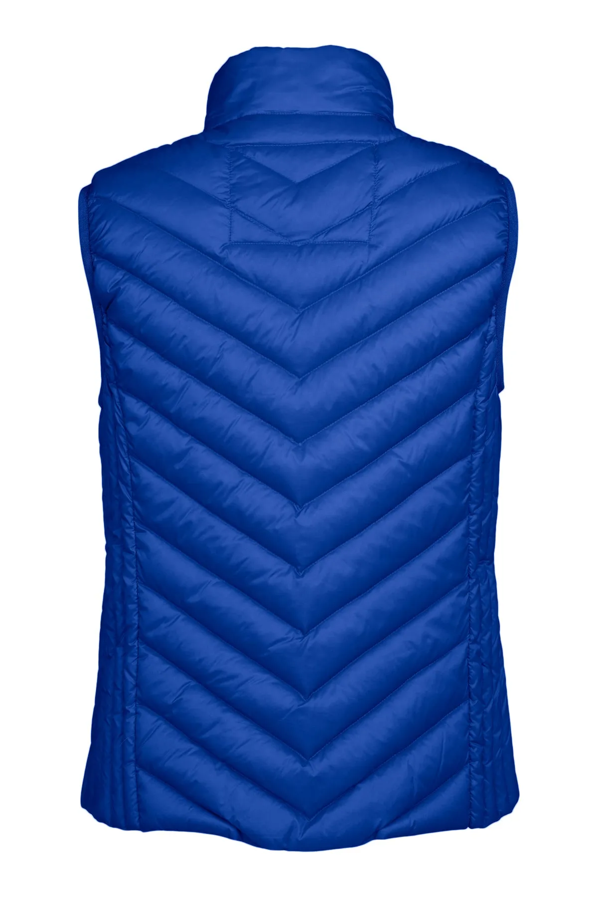 Royal Blue Padded Waistcoat with Zip Detail