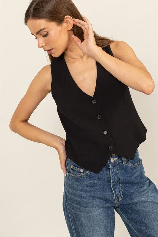 SALE* Trendy Button Down Vest