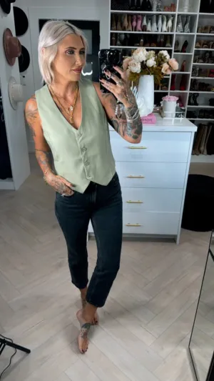 SALE* Trendy Button Down Vest