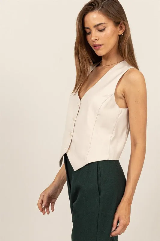 SALE* Trendy Button Down Vest