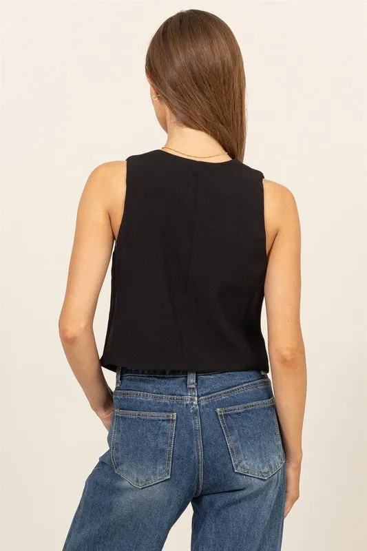 SALE* Trendy Button Down Vest