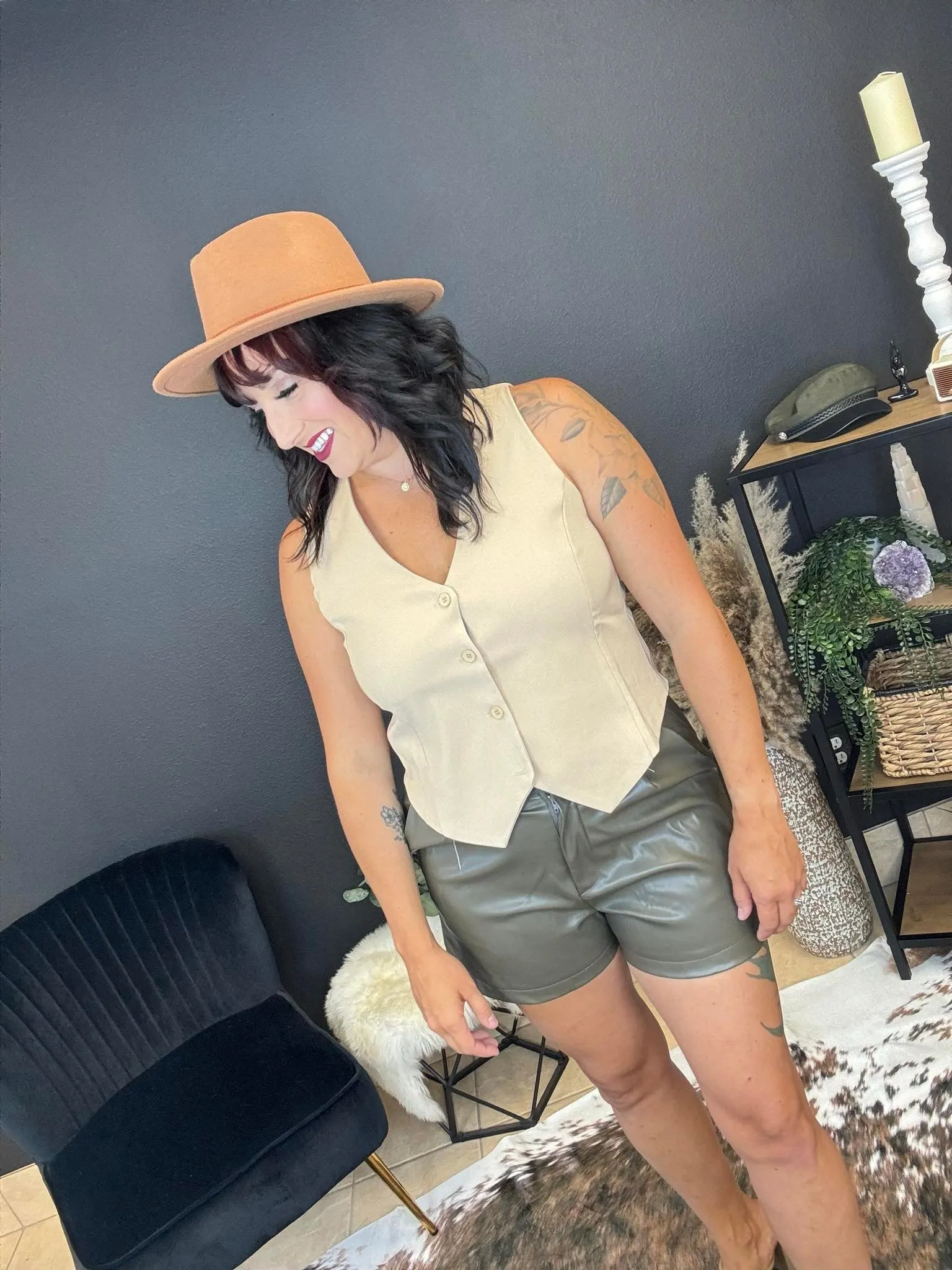SALE* Trendy Button Down Vest