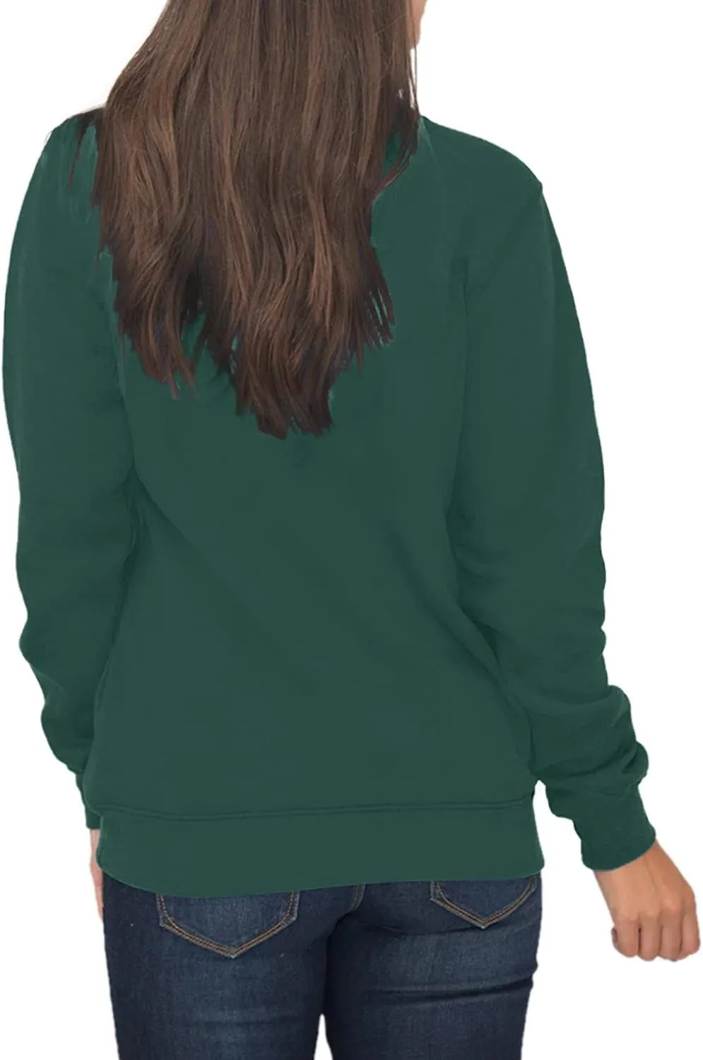 Samefar Womens Warm Cozy High Neck Long Sleeve Solid 1/4 Zip Pullover Sweatshirts with Pockets