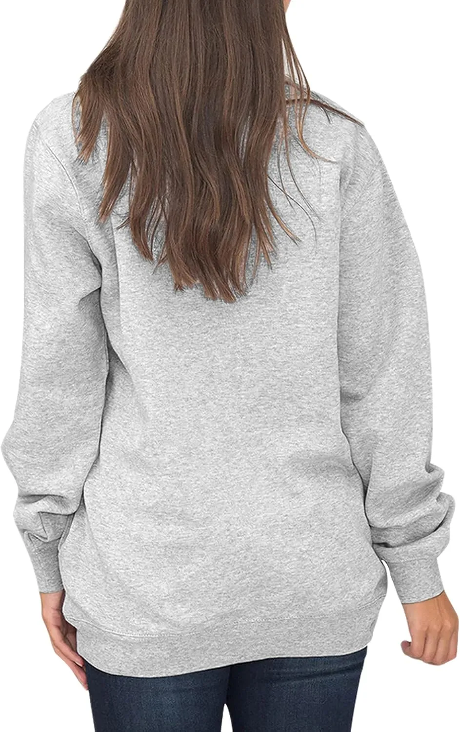 Samefar Womens Warm Cozy High Neck Long Sleeve Solid 1/4 Zip Pullover Sweatshirts with Pockets
