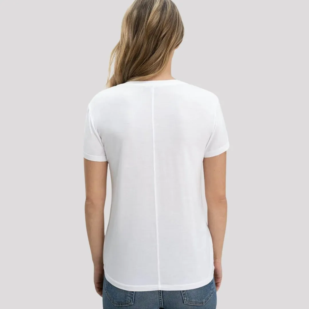 Sloane Scoop Tee (White)