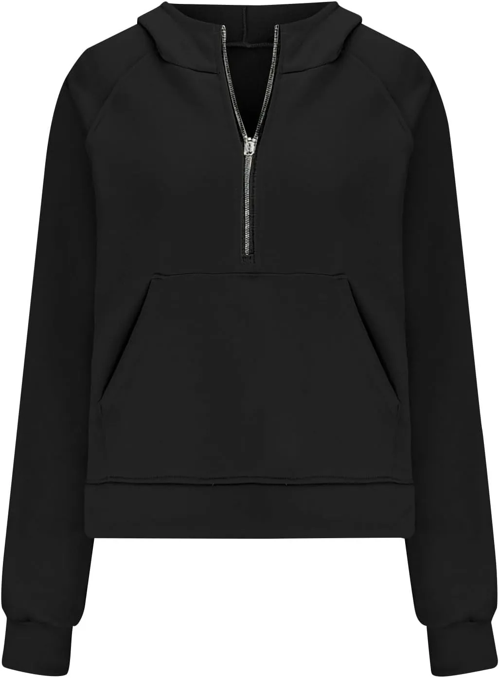 SMIDOW Scuba Dupes Sweatshirt For Women Fashion 2023 Half Zip Up Hoodies Casual Loose Cropped 1/4 Zip Pullover Tops