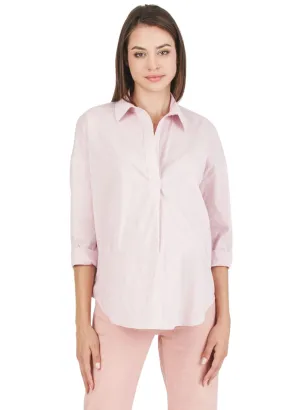 Striped Maternity Shirt - Pink