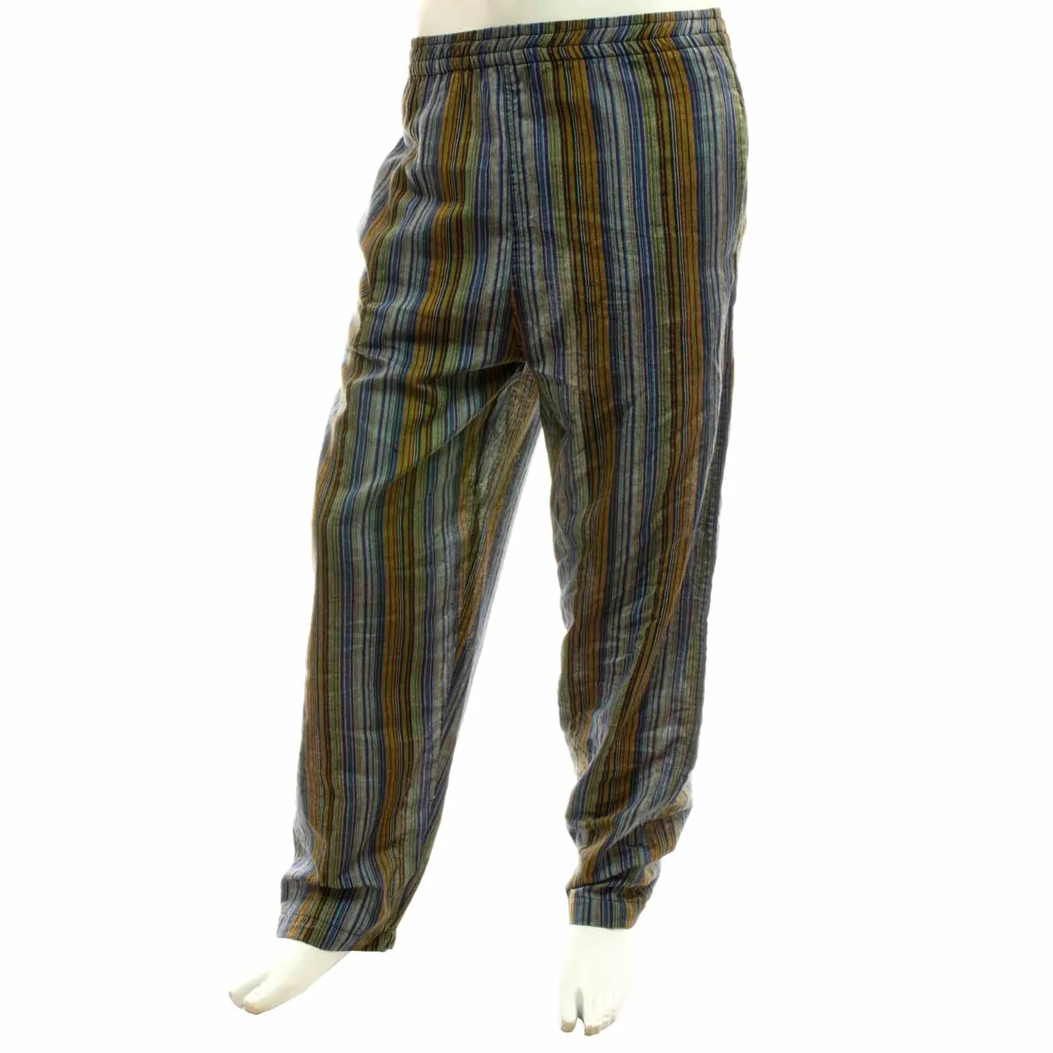 Stripy Cotton Trousers