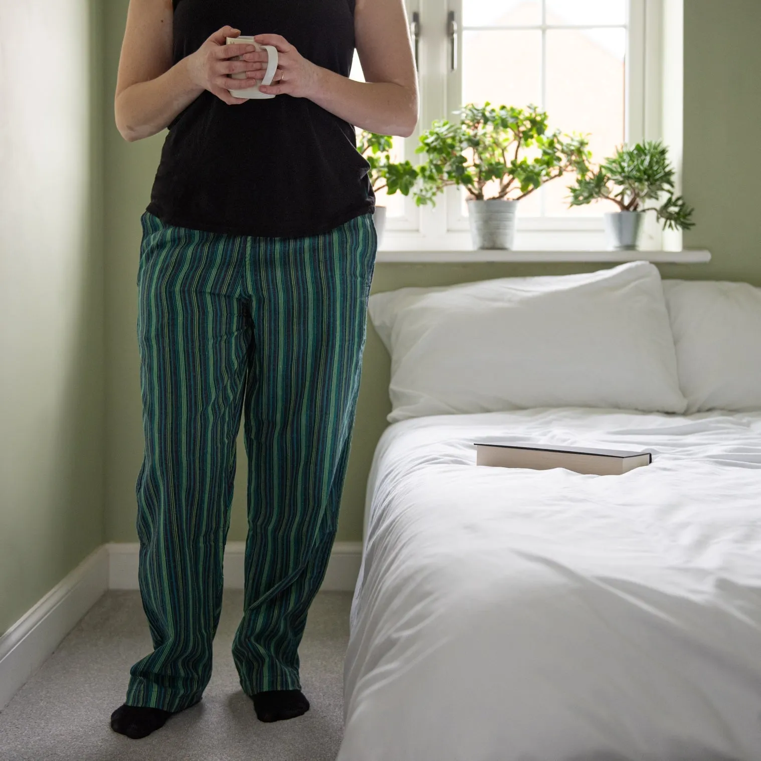 Stripy Cotton Trousers