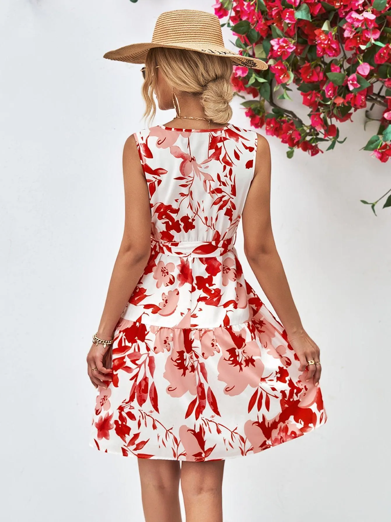 Summer Fascination Mini Floral Sleeveless Dress