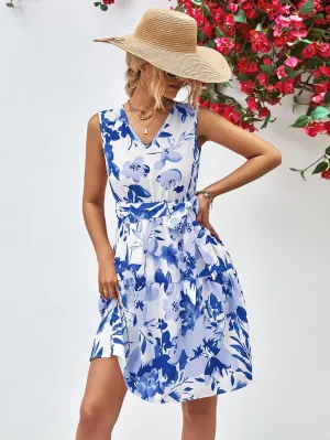 Summer Fascination Mini Floral Sleeveless Dress