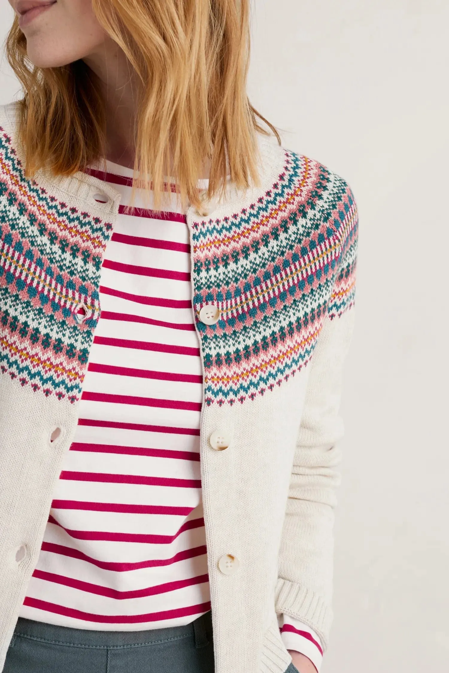 Sweet Pea Cardigan - Fence Floral Wild Berry