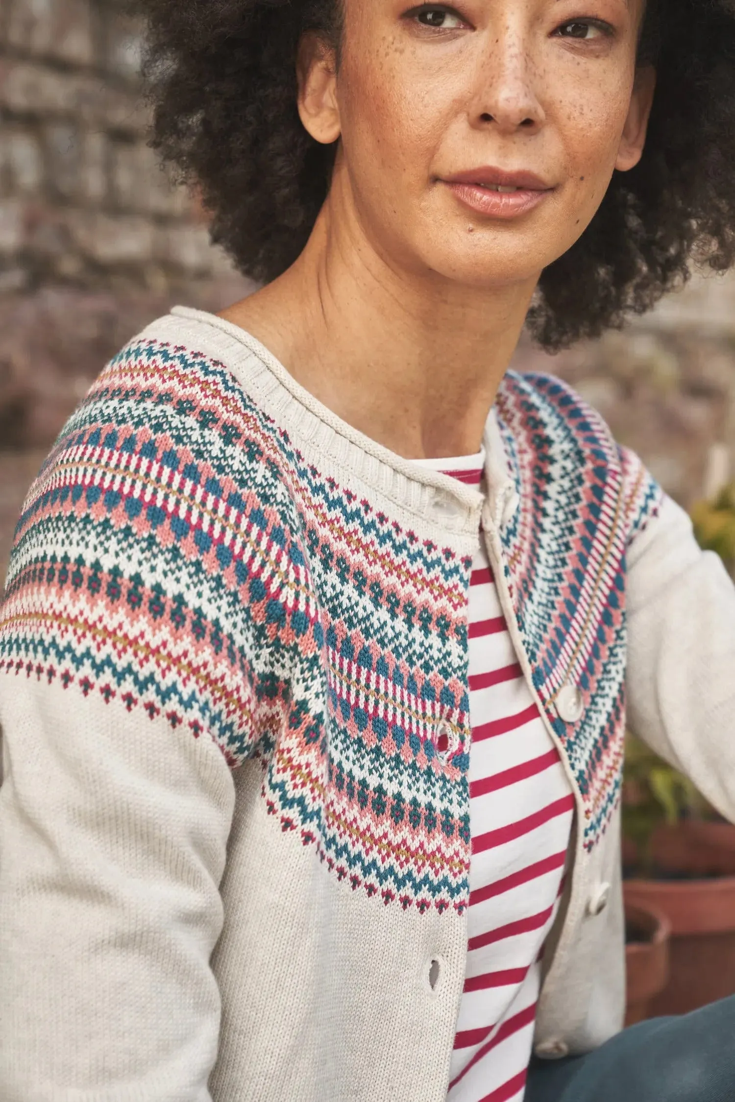Sweet Pea Cardigan - Fence Floral Wild Berry