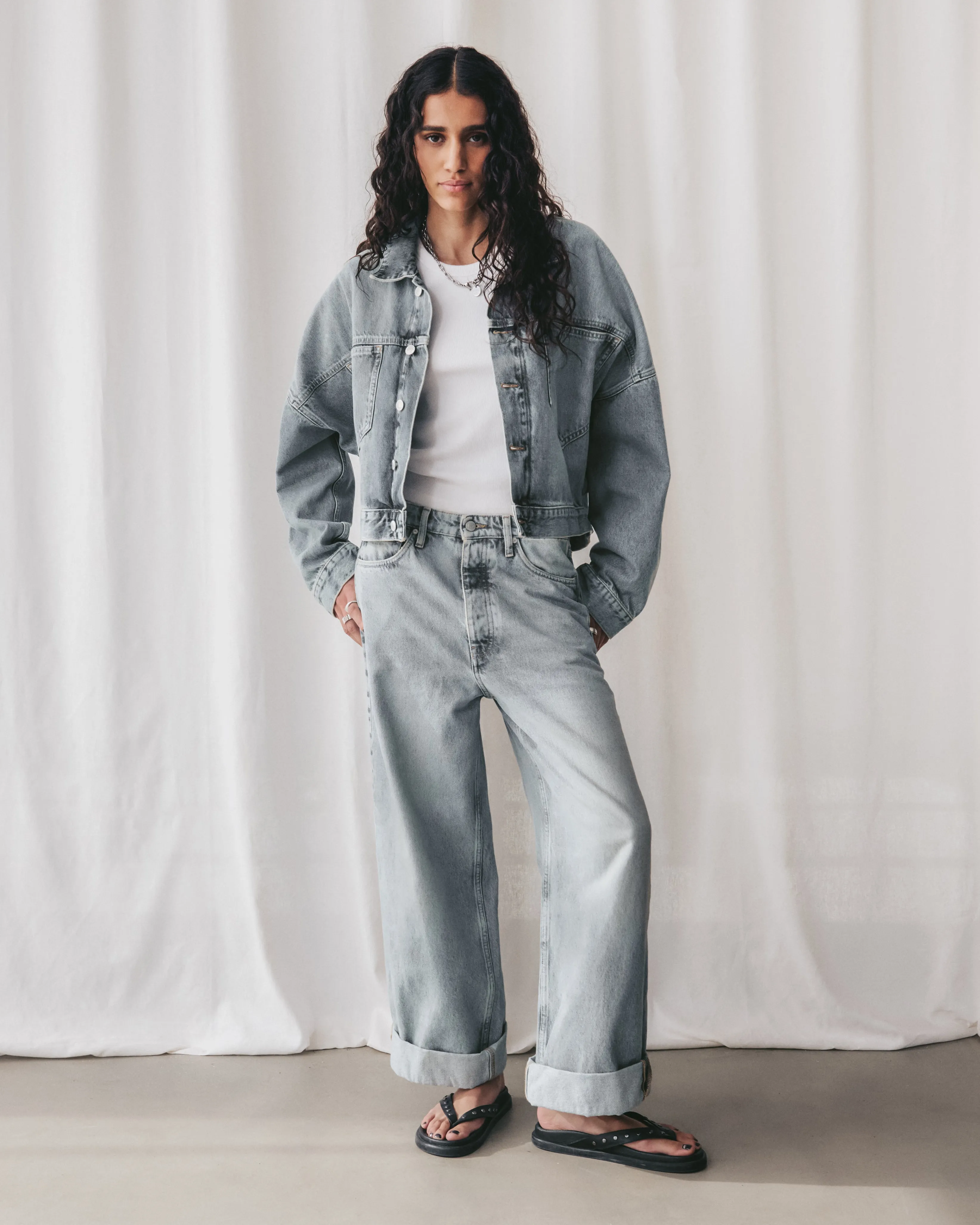 The Blue Cropped Denim Jacket