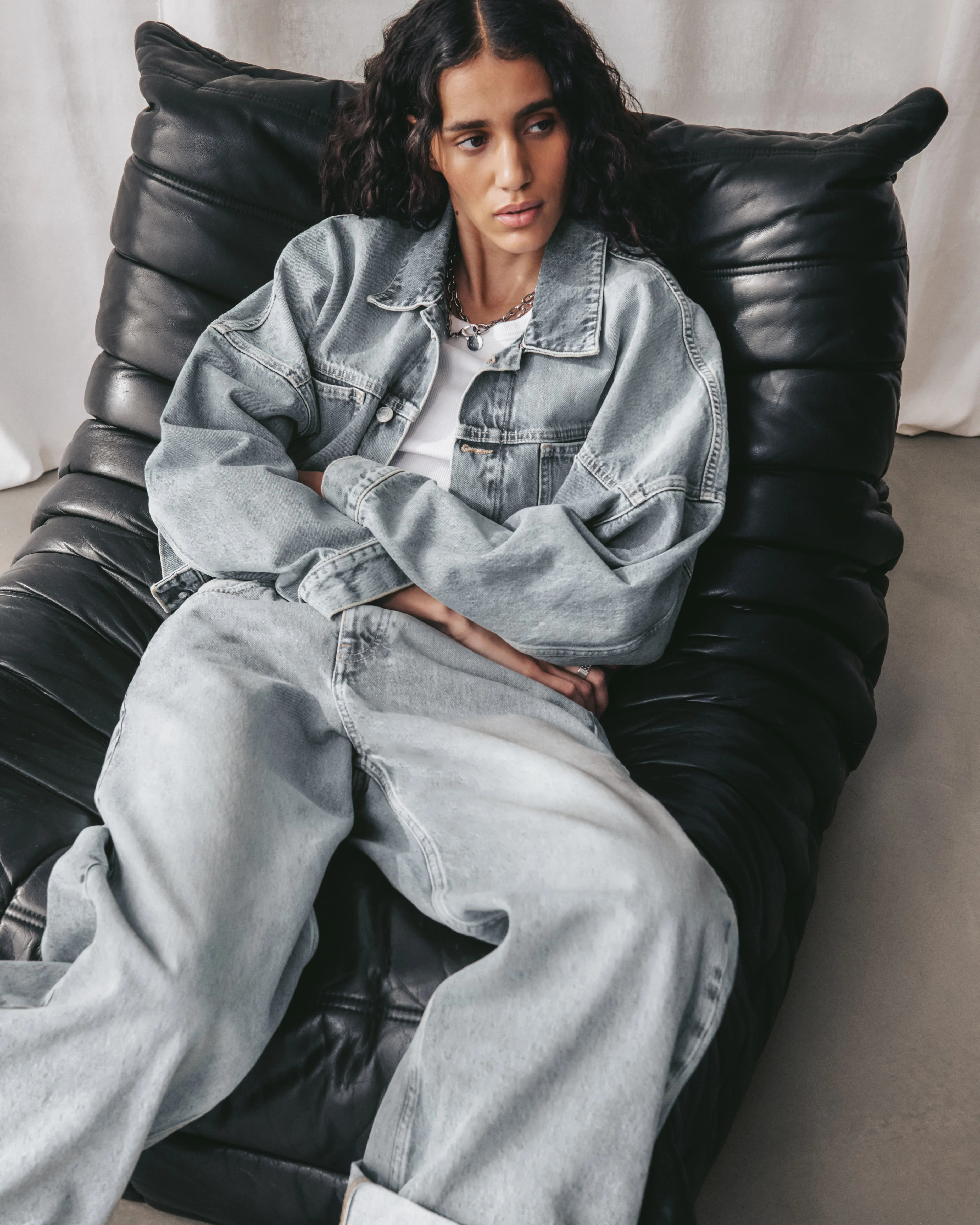The Blue Cropped Denim Jacket