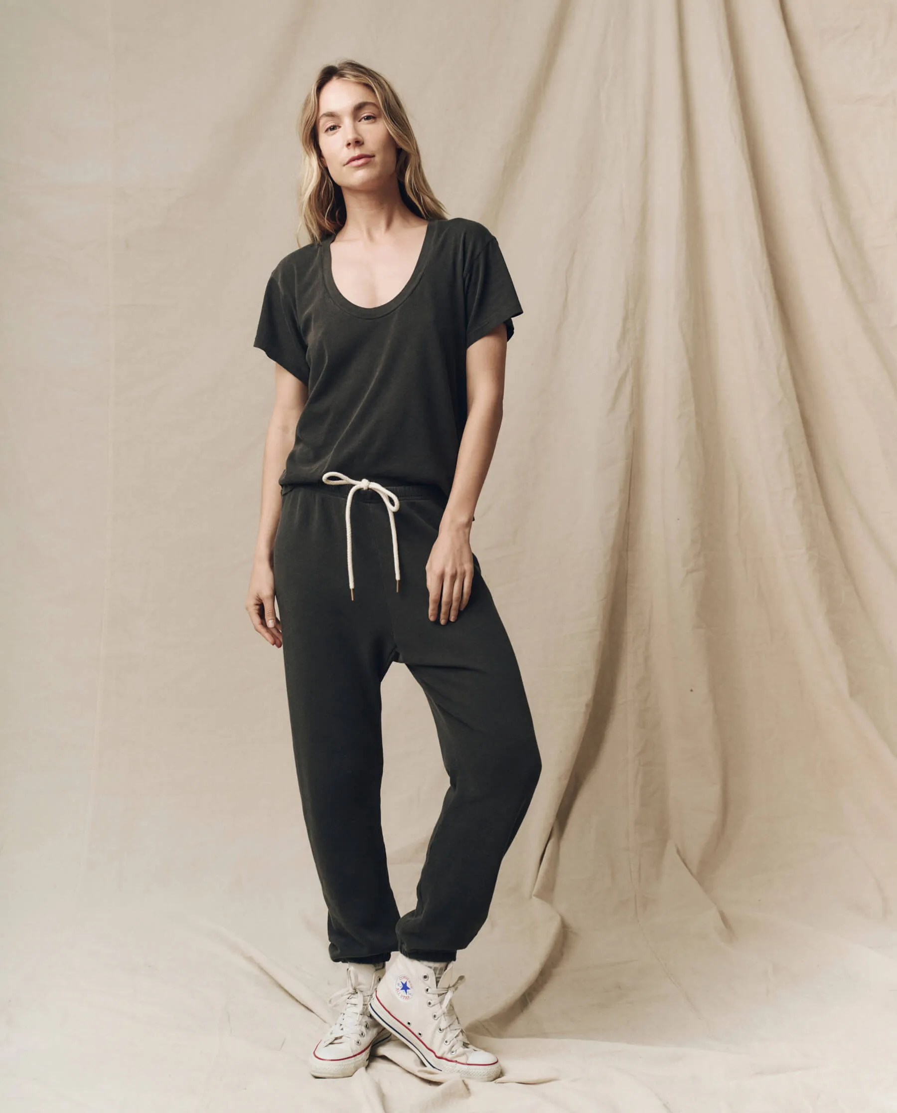The Stadium Sweatpant. Solid -- Washed Black