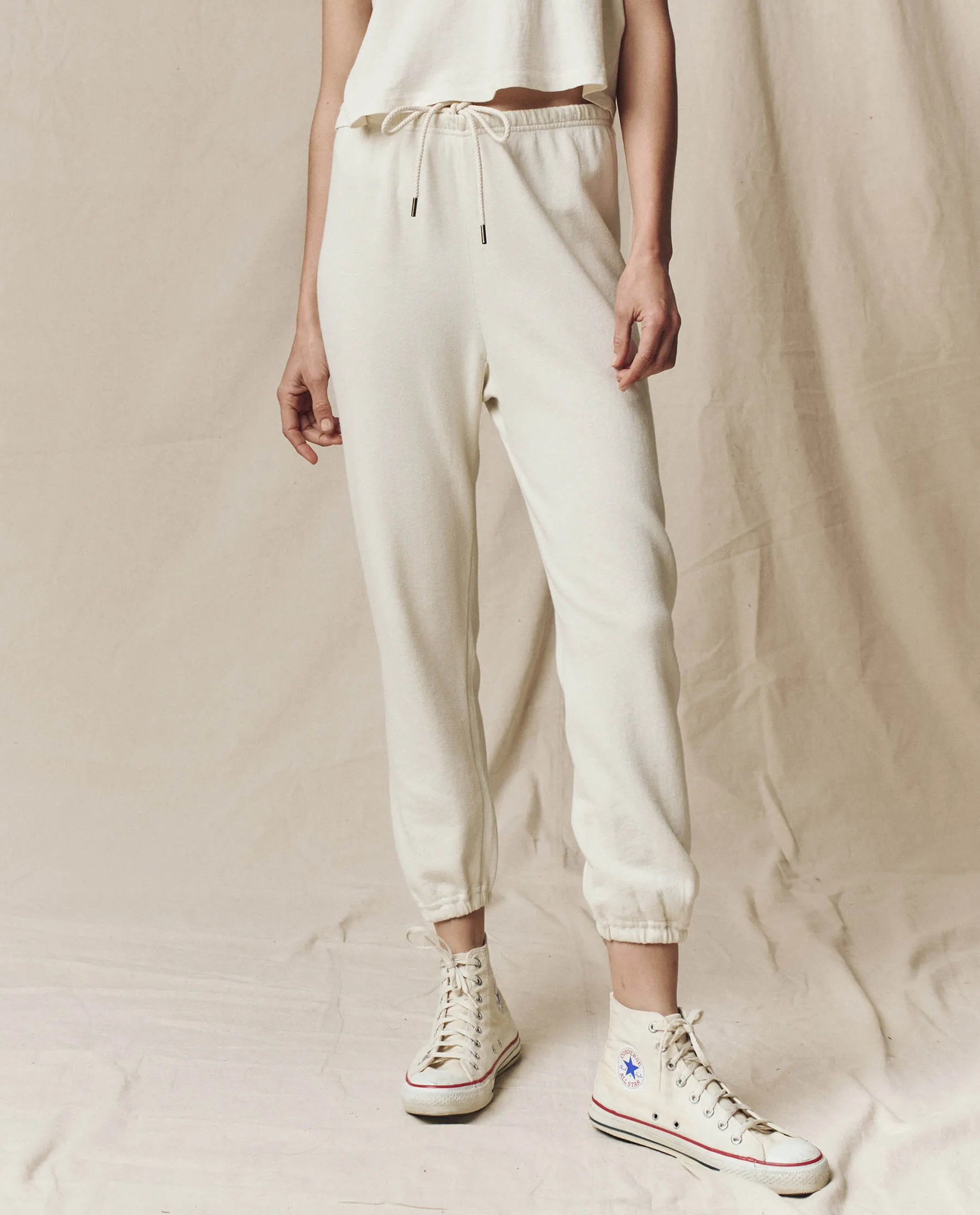 The Stadium Sweatpant. Solid -- Washed White