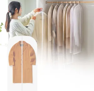 Translucent Garment Bags, PEVA Dress Bag for Closet Clothes Dresses Suit Coats Storage Dustproof and moisture-proof (60 * 120)