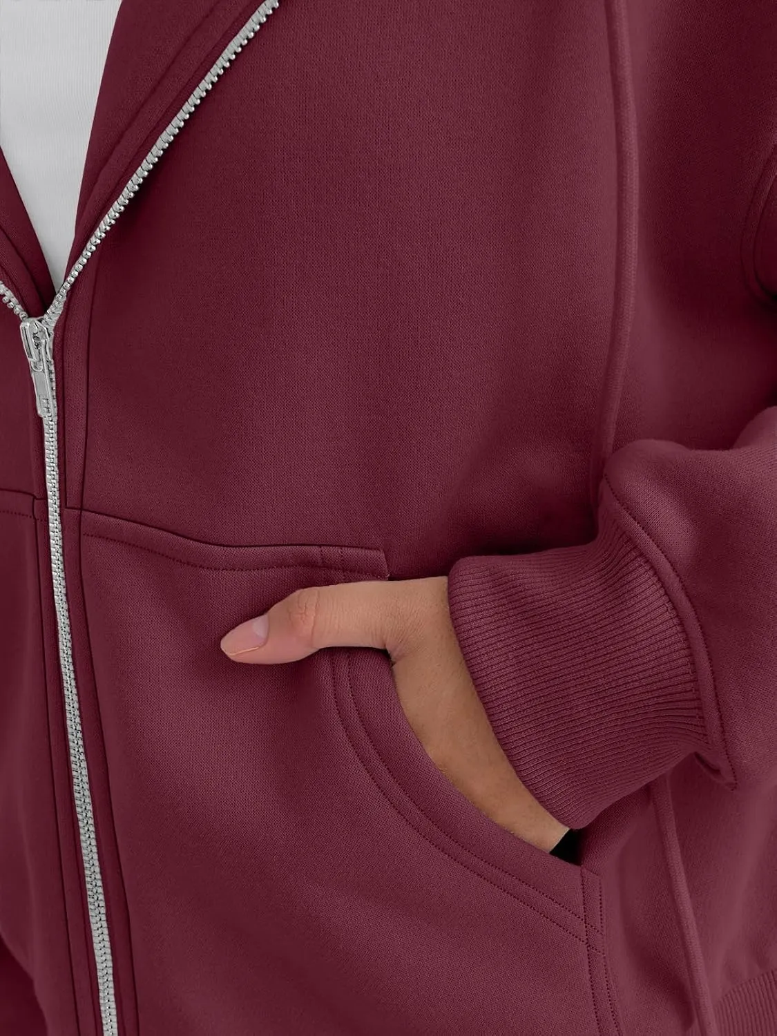 Trendy Queen Zip Up Hoodies For Women Cropped Sweatshirts Fall Fashion Outfits 2025 Y2k Fleece Teen Girls Clothes