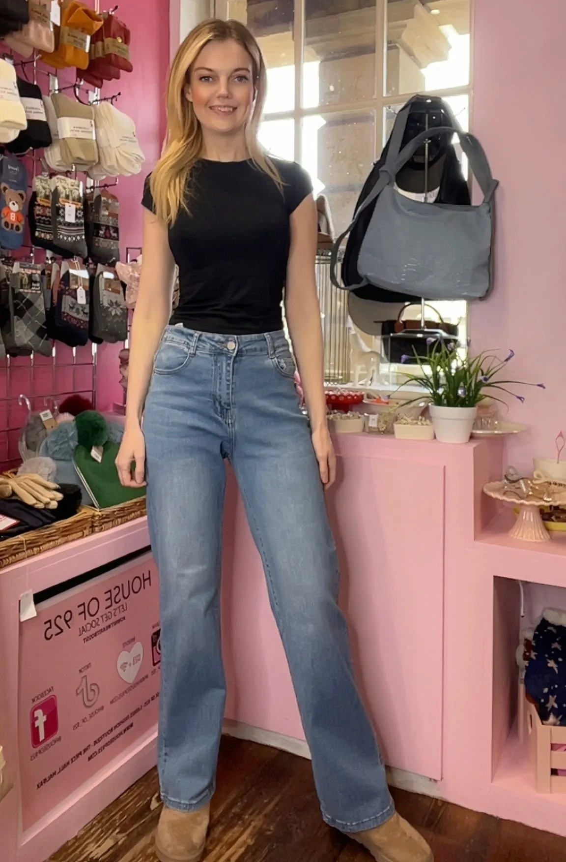 Wide Leg Denim wash Jean