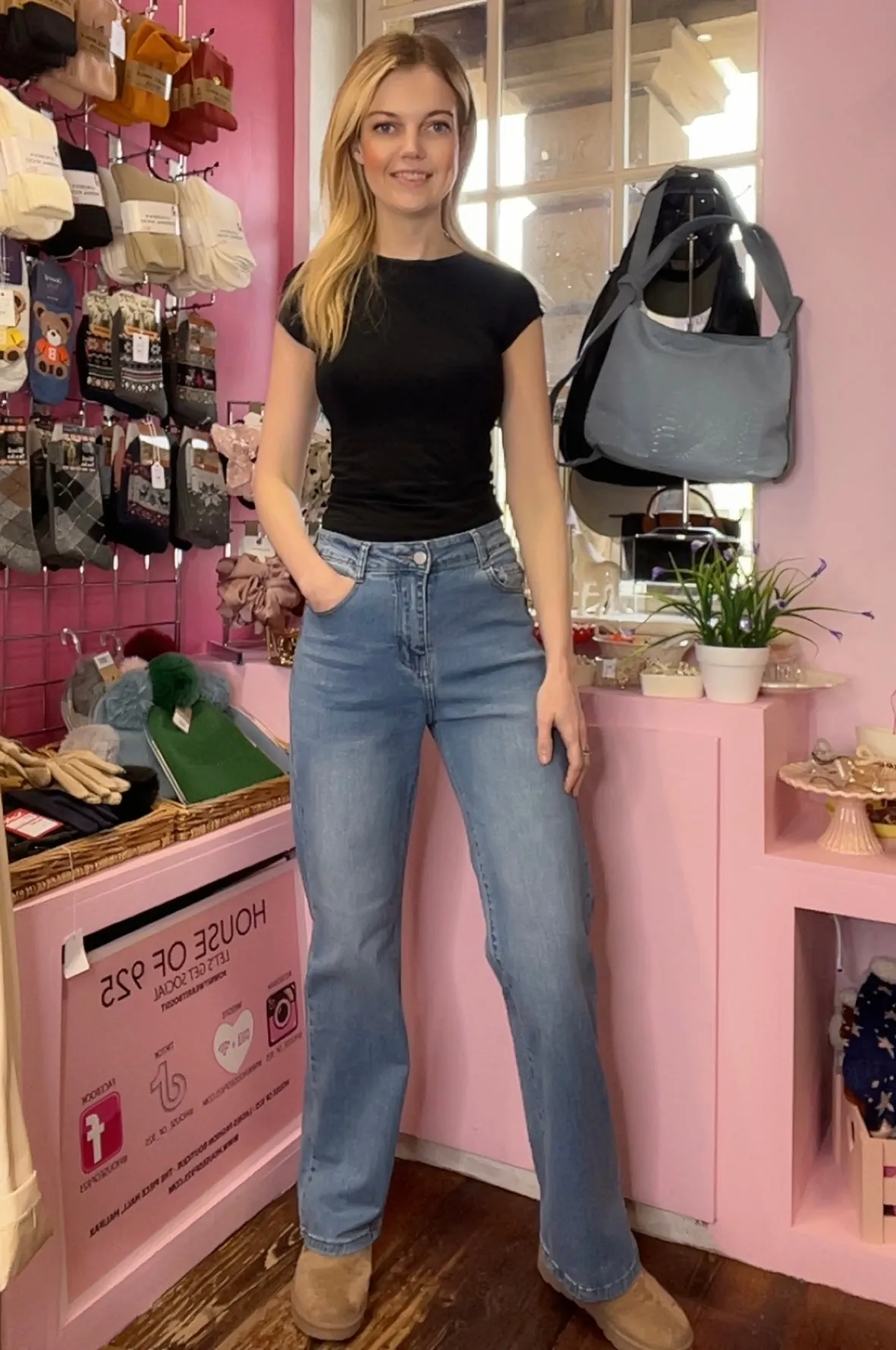 Wide Leg Denim wash Jean